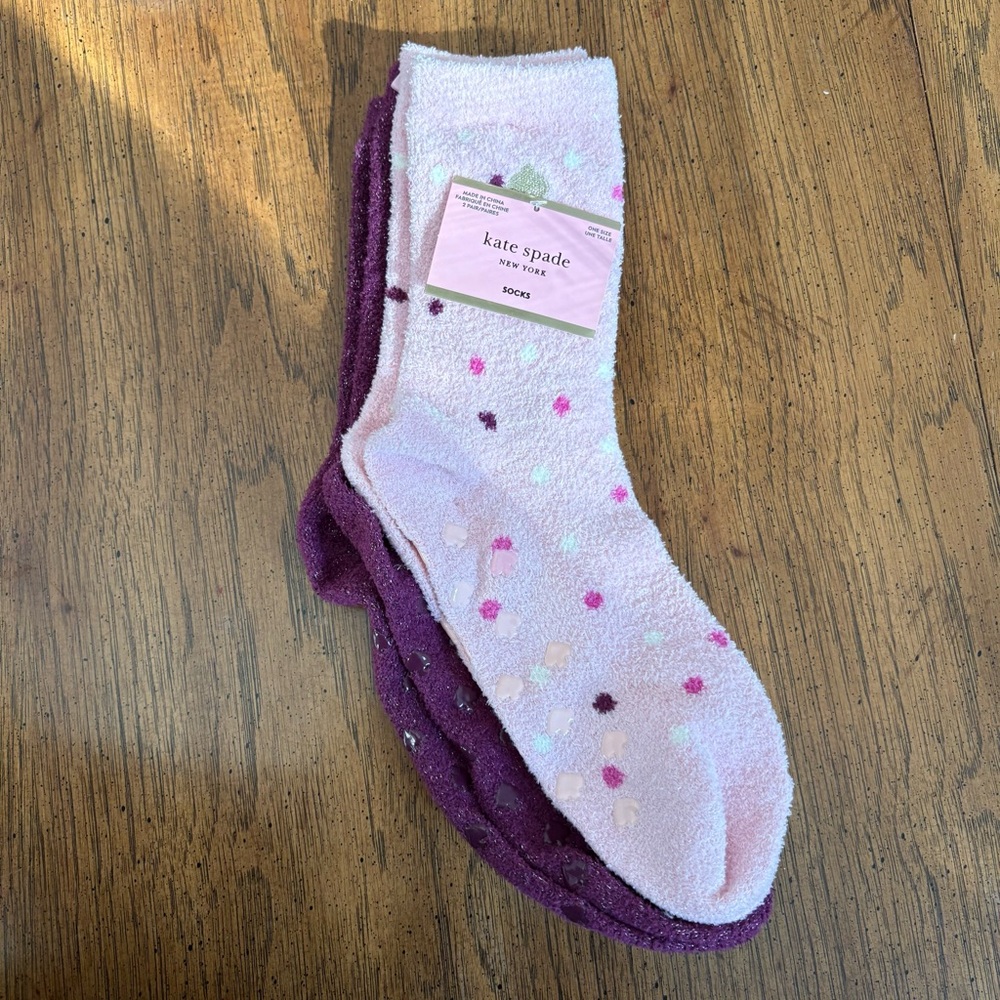 Kate Spade fuzzy socks